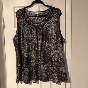 Dressbarn layered embellished top - plus size 3x